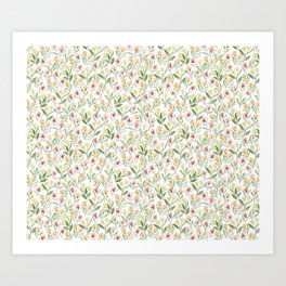 Colourful gum blossoms Art Print