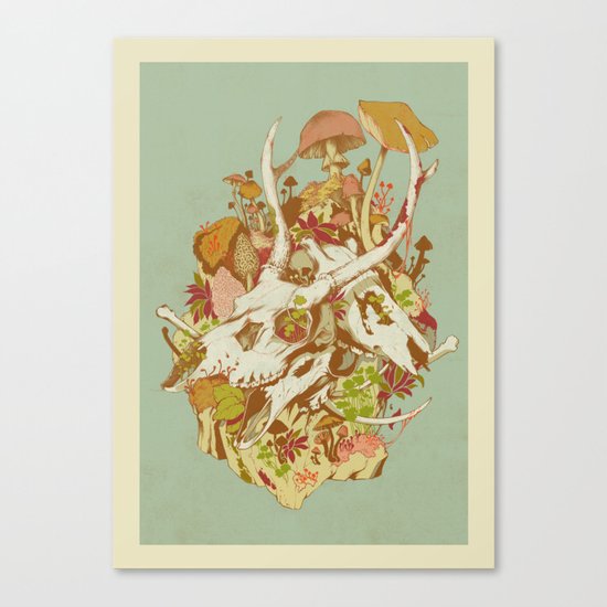 skulls in spring Canvas Print