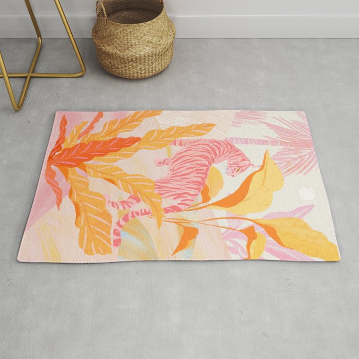 Pink Jungle Rug by SunLee Art Society6