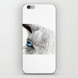 Crystal Clear Goat Eyes In Blue iPhone Skin