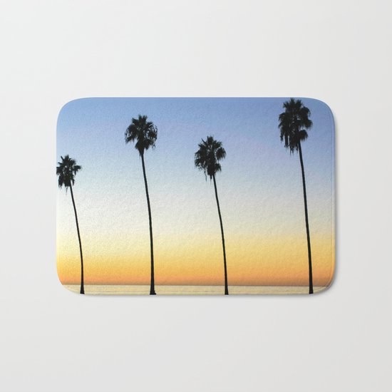 Palm Tree Sunset Bath Mat