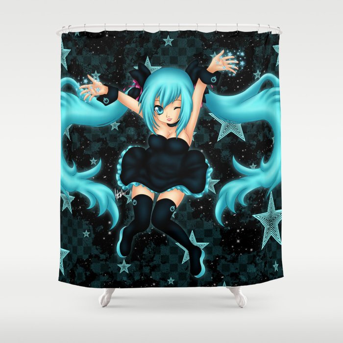 Hatsune Star Miku  Shower Curtain
