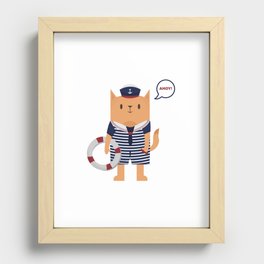 The Sailor Cat Recessed Framed Print