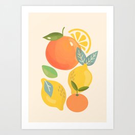 Citrus Fruits Art Print