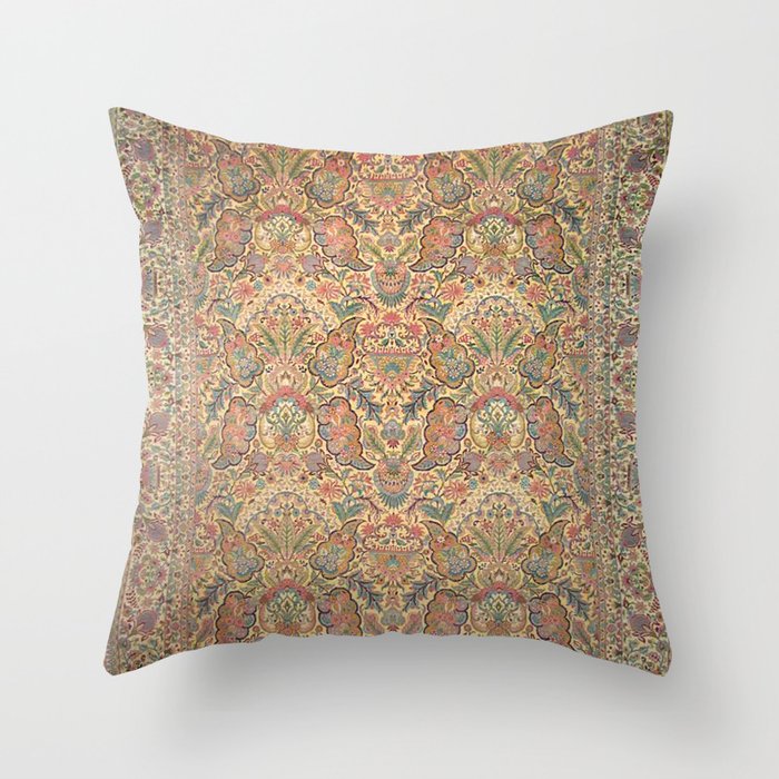 William Morris Antique Persian Floral Throw Pillow