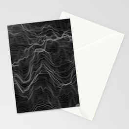 Soft Peaks Black Stationery Card