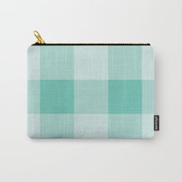 Teal Checkerboard Carry-All Pouch