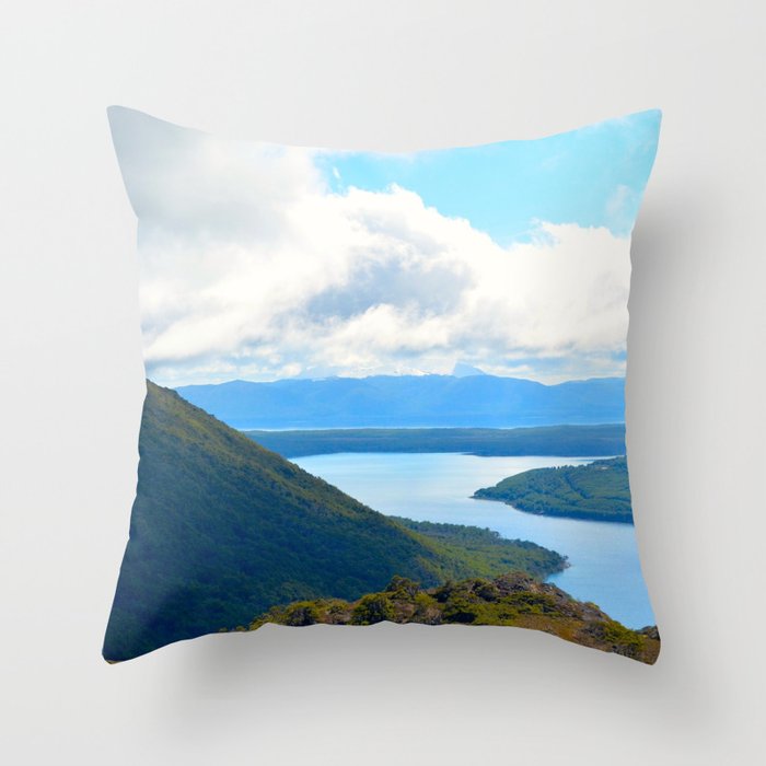 Argentina Photography - Beautiful River Going Through The Argentine Nature Throw Pillow