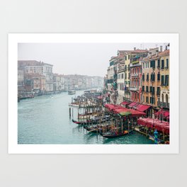 Gondolas and Grand Canal inVenice Art Print