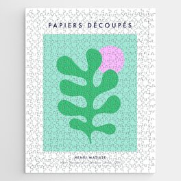 Matisse Poster 2. Leaf & Sun in Green & Pink Jigsaw Puzzle