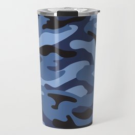 Camouflage Pattern Bluie Grey Travel Mug