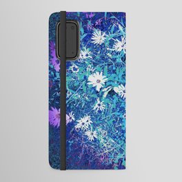 electric blue floral Android Wallet Case