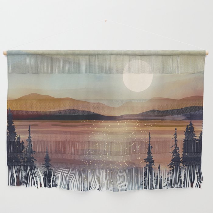 Summer Lake Sunset Wall Hanging