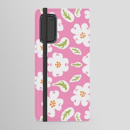 Modern Spring Dogwood Flowers Pink Android Wallet Case