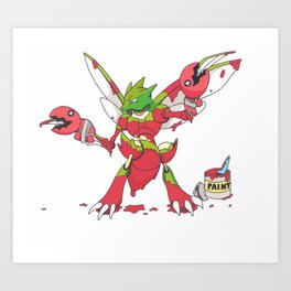 Scyther trying to be Scizor Art Print