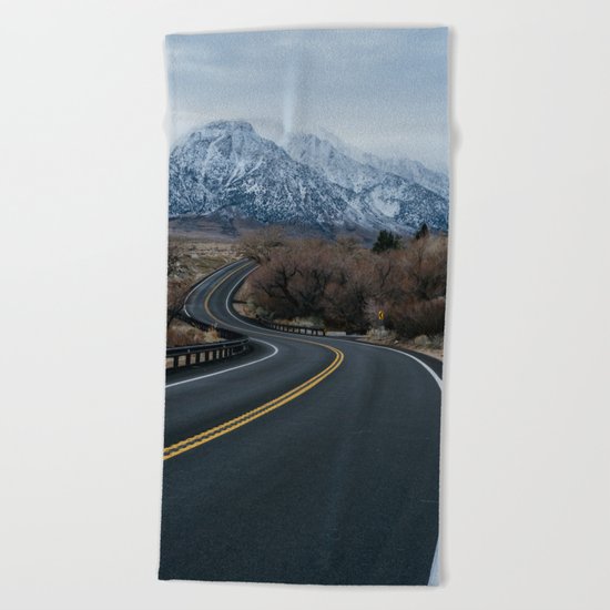Blue Mountain Road Beach Towel