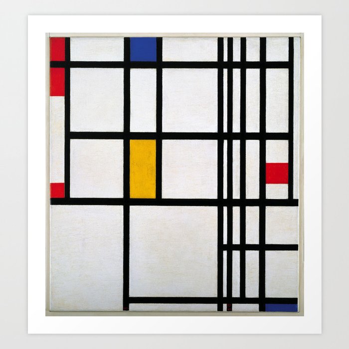Piet Mondrian Composition in Red, Blue,and Yellow Art Print