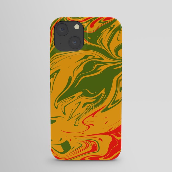 3 COLOR LIQUID ABSTRACT ART PATTERN "PASSION" iPhone Case