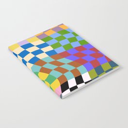 colorful wavy checkerboard Notebook