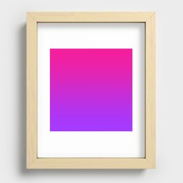 Purple and Magenta Ombre Gradient Pattern Recessed Framed Print