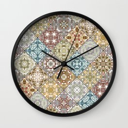 Mediterranean Decorative Tile Print IV Wall Clock