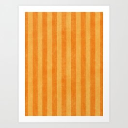 STRIPES - 004 - orange Art Print