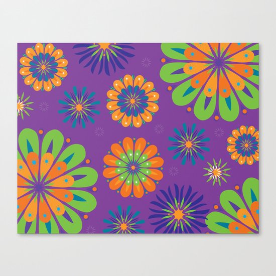 Psychoflower Purple Canvas Print