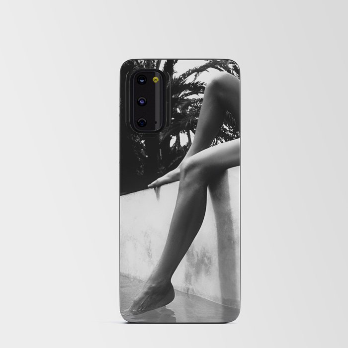 Dip your toes into the water, female form black and white photography - photographs Android Card Case