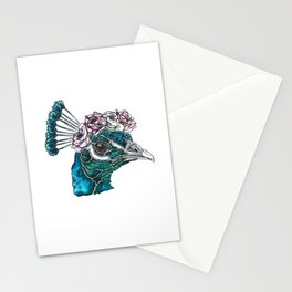 Ainsley the peacock Stationery Cards