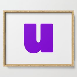 u (Violet & White Letter) Serving Tray