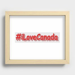  "#iLoveCanada" Cute Design. Buy Now Recessed Framed Print