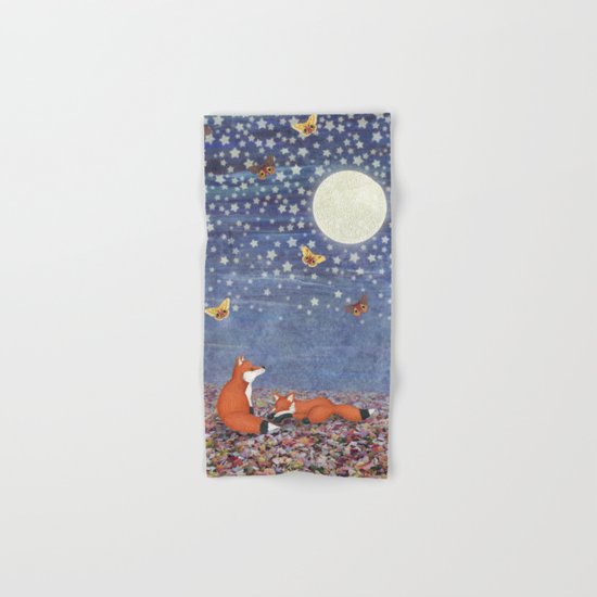 moonlit foxes Hand & Bath Towel