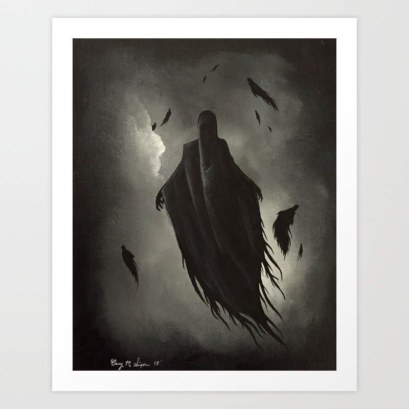 Dementors Harrypotter Painting Art Print By Corysimpsonart