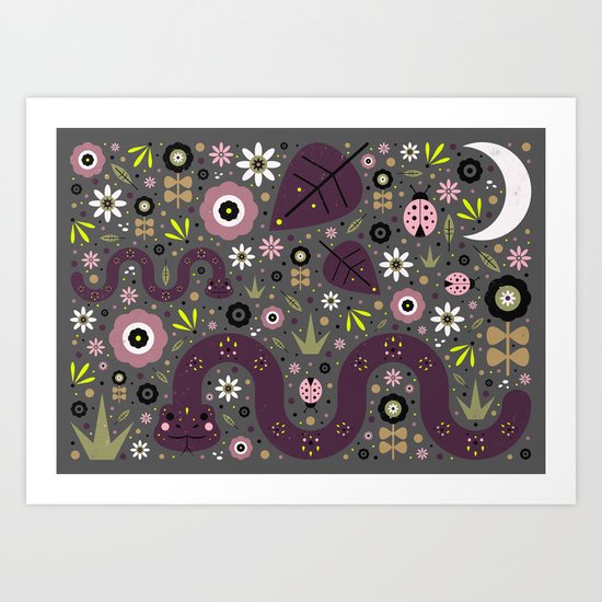 Snakes in the Grass Art Print
