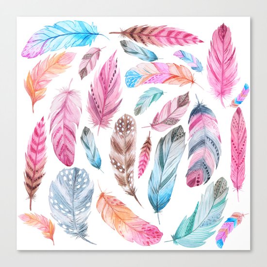 Watercolor coton Canvas Print