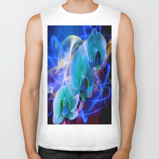 Prismatic Orchid Swirl Biker Tank