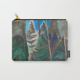Into the forest giant trees, redwoods, sequoias, douglas fir nature landscape painting by Emily Carr for home, bedroom, & wall decor Carry-All Pouch