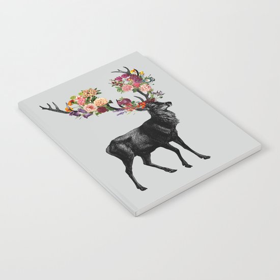Spring Itself Deer Floral Notebook