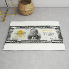 Highly EXCLUSIVE Replica 1934 - 100,000 GOLD CERTIFICATE Bank Note Rug