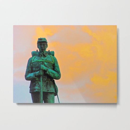 A Soldier's Sunset Metal Print