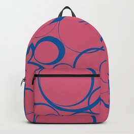 Ring Pattern V60 2021 Color of the Year Accents Fruit Dove 17-1926 Pink Skydiver 19-4151 Blue Backpack | Blue, Ring, Style, Minimal, Graphicdesign, Colorful, Rings, Shapes, Circles, Modern 