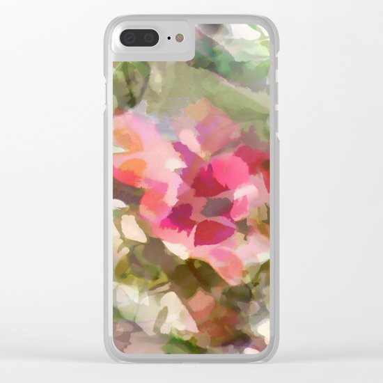 Floral Design Clear iPhone Case