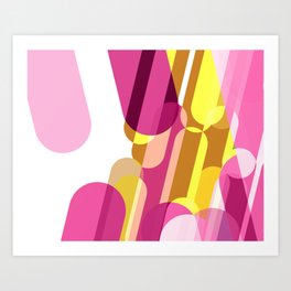 Pink Abstract Art Art Print