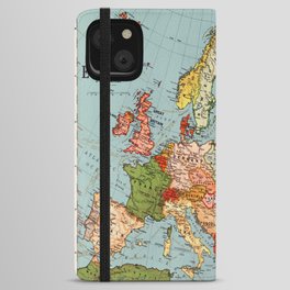 Old Europe map iPhone Wallet Case