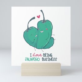 Fruit Friends - Jalapeno  Mini Art Print
