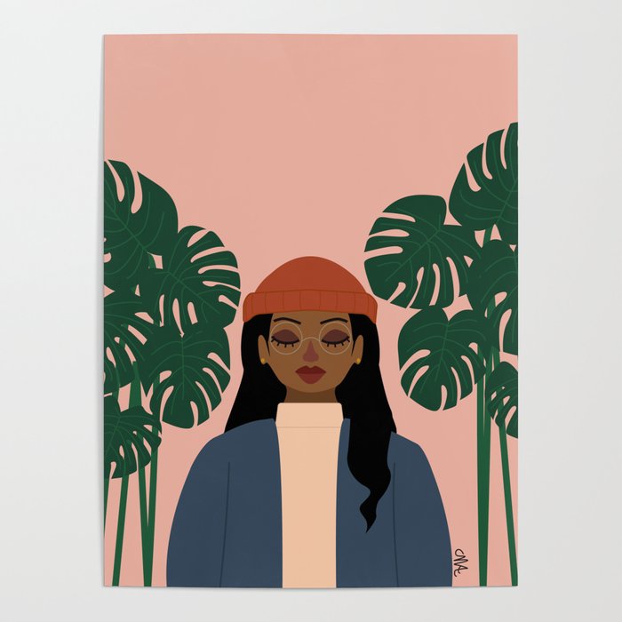Girl vs. Monstera Poster by camilleallen Society6