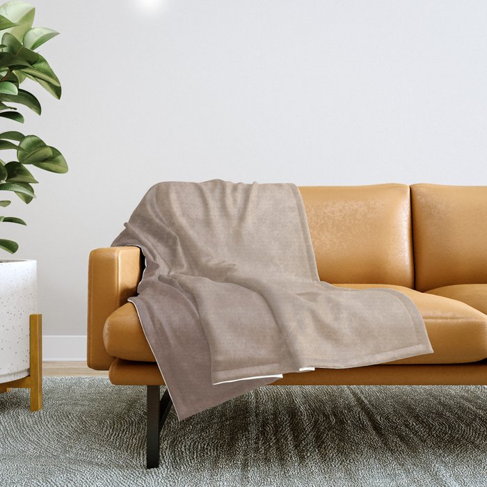 Mushroom ombre color. Dusty earthy tones ombre modern abstract  pattern Throw Blanket