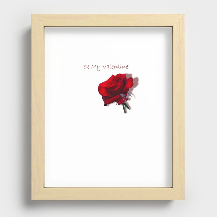 Be My Valentine Recessed Framed Print