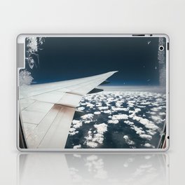 Airplane window and white clouds Laptop Skin