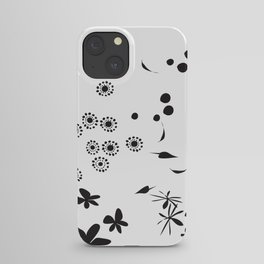 Flowers - BLACKwhite iPhone Case